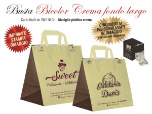 BUSTE TAKE AWAY DA ASPORTO BICOLOR CREMA